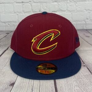 NWT New Era 59Fifty NBA Cleveland Cavaliers Cavs Fitted 2 Tone Hat Cap 7 3/8